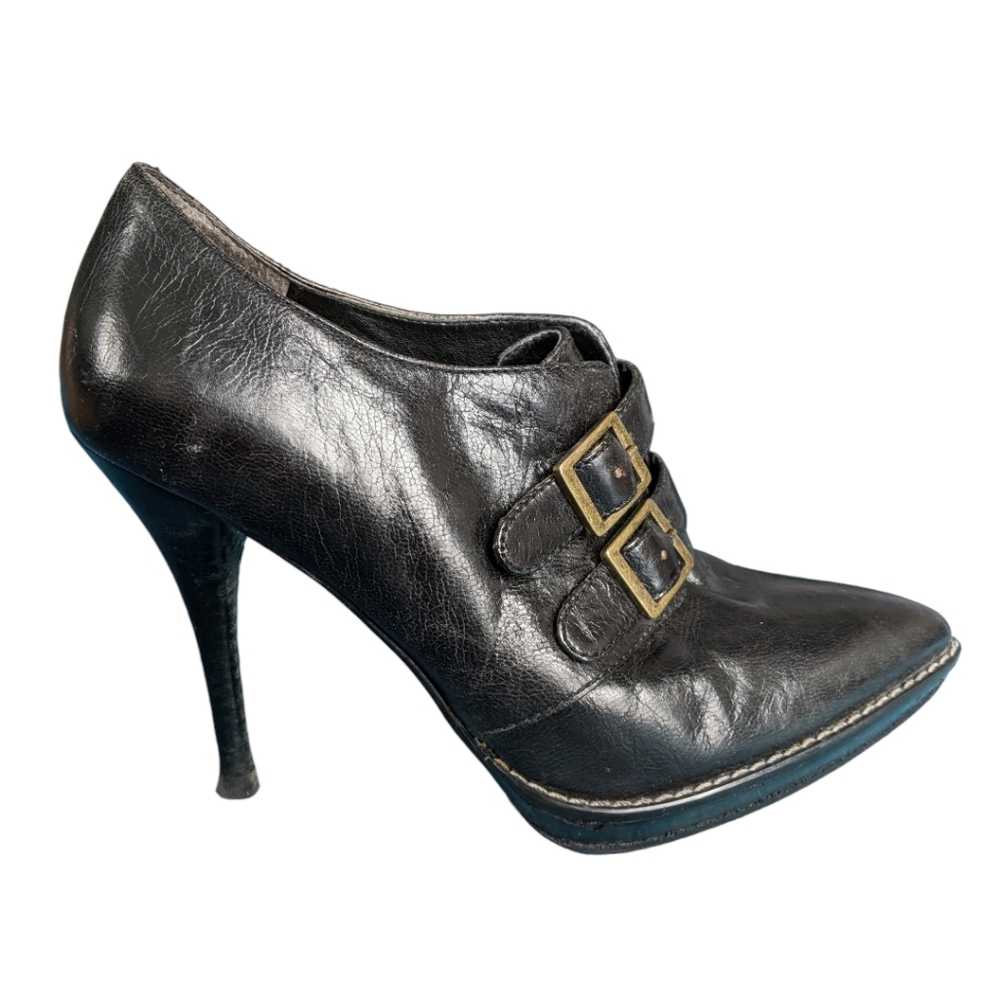 Nine West Leather Heeled Booties SZ 5.5